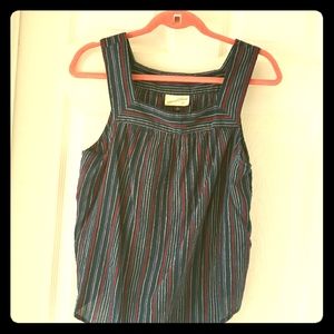 Linen Striped Flowy Top